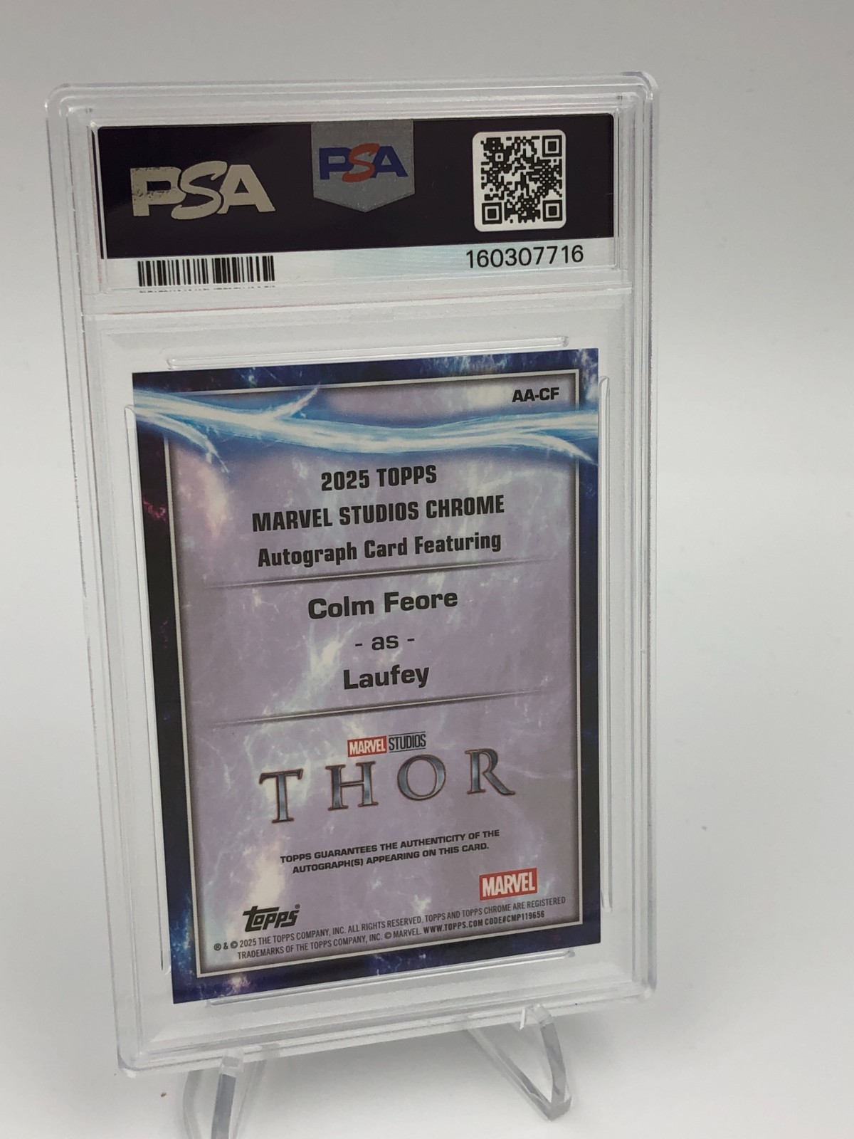 COLM FEORE AUTO card 2025 MARVEL STUDIOS as LAUFEY THOR Movie MCU PSA MINT 9 view 10