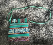 Handmade Peruvian Textile Crossbody Bag - Colorful Woven Andean Boho Purse