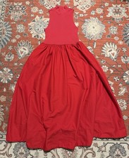 Reformation A Line Maxi Dress Womens Large Lipstick Red Sleeveless Cotton