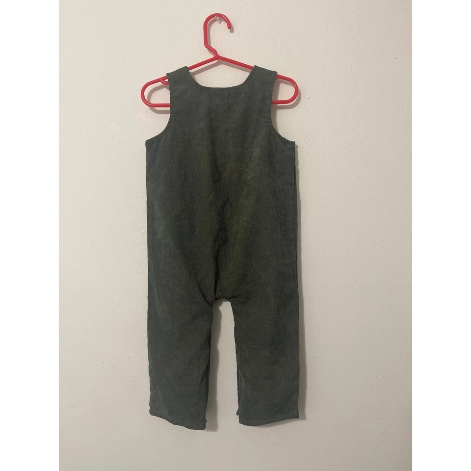 Mono Mud Pie Niños Navidad Camión Pana Verde A Cuadros Árbol 18M Foto 3 de 4