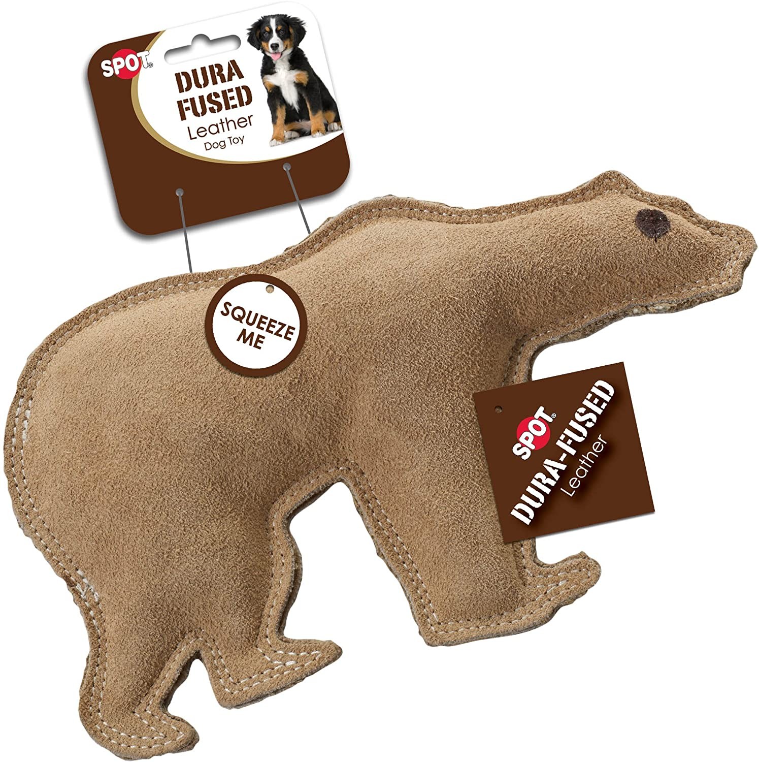SPOT Ethical Pet Dura-Fused Leather, Large Durable Bear - Do