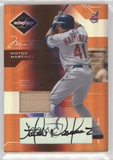 2005 Leaf Limited Monikers Bronze Materials Bats 45/100 Victor Martinez Auto 0d3