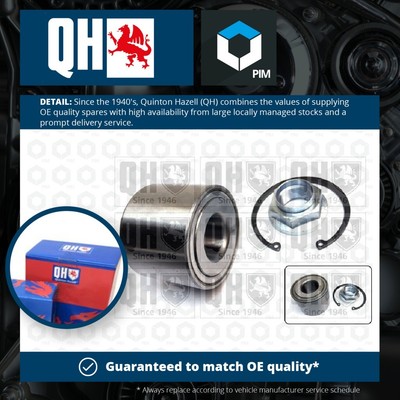 Wheel Bearing Kit fits CITROEN C4 LA, Mk1 1.6D Rear 04 to 11 QH 374883 Quality