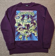 Nickelodeon TMNT Teenage Mutant Ninja Turtles Purple Graphic Sweatshirt Small