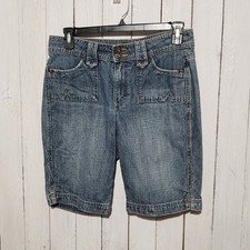 Vintage Y2K Lee Riders Jean Shorts Bermuda 10 12 Casual Denim Cotton Retro Indie