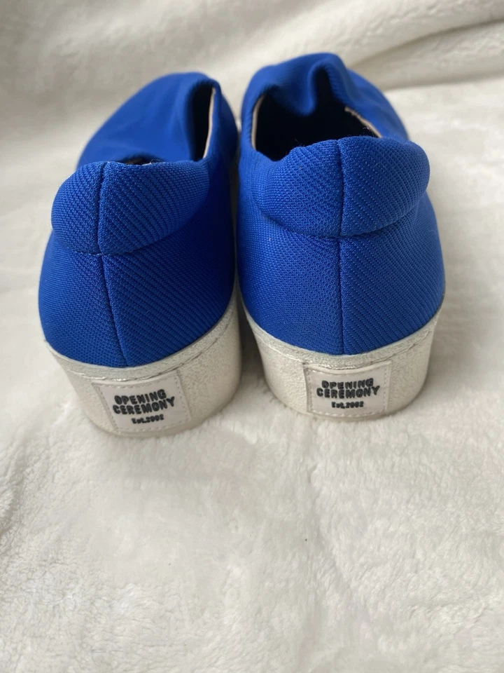 Zapatilla deportiva casi nueva ceremonia de apertura sin cordones plataforma azul cobalto talla EU39/US9 Foto 3 de 4