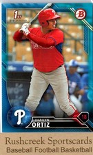 2016 Bowman #BP31 Jhailyn Ortiz /150 Prospects Blue
