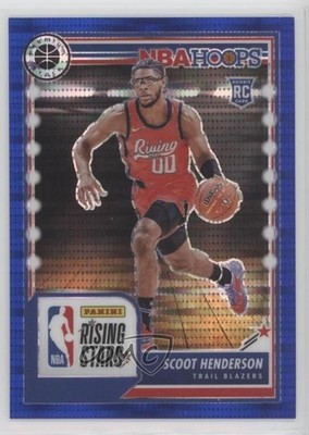 2023 NBA Hoops Premium Stock Rising Stars 64/75 Scoot Henderson Rookie RC 0dz3