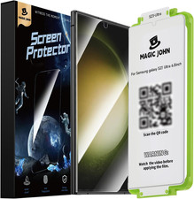MAGIC JOHN 2 Pack for Samsung Galaxy S23 Ultra Screen Protector PET Film Materi