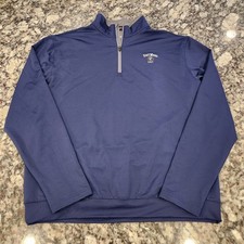 Byron Nelson Fort Meyers CC Pullover Mens L Blue 1/4 Zip Golf Worn Once Conditio