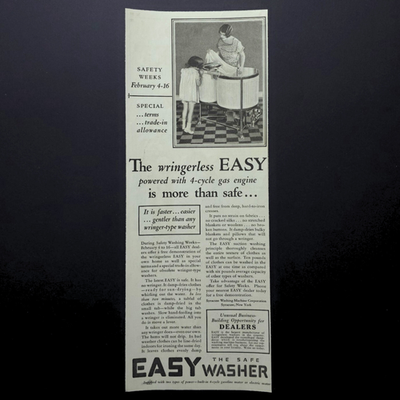 #ad #ad Syracuse Washing Machine Corp Syracuse NY Gas Engine Washer 1929 Vtg Print Ad $9.57