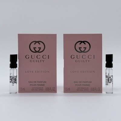 2 X Gucci Guilty Pour Femme Love Edition. Eau De Parfum Samples 1.5ml Each NEW