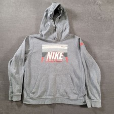 Nike Vintage White Tag Youth Hoodie Graphic Print Long Sleeve Pull Over Size L