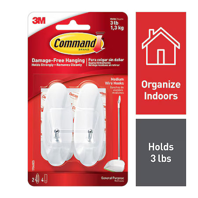 #ad Command 17068 Hook Molded Plastic 1 1 8 In Pk2 $3.69