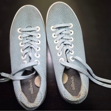 Allbirds Wool Runners Women Light Blue Lace Up Sneakers Size 10