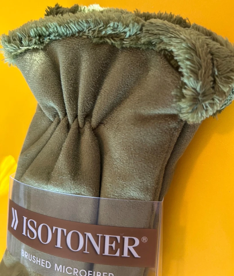 ISOTONER, Guantes Isotoner Cepillado, Grande, Color PESTO (verde) Foto 3 de 4