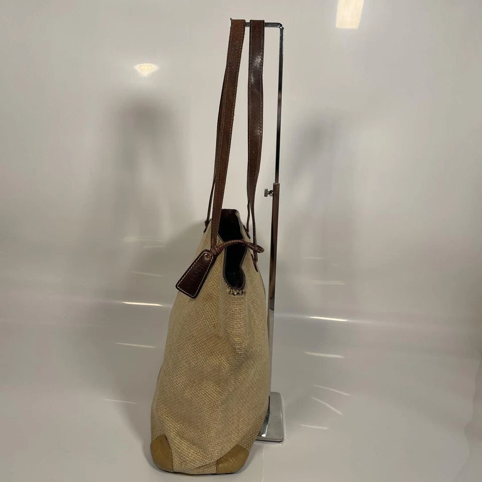 CHANEL Coco Mark Straw Tote Bag Beige 36x31x12cm Large Logo Summer Style Japan - Image 4 of 4