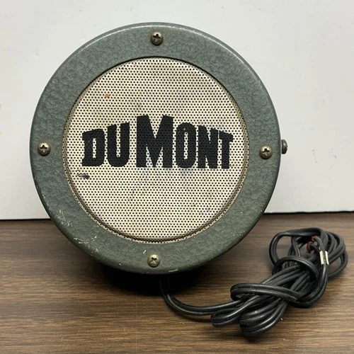 Vintage DuMont Round Metal External Monitor Speaker TV Radio Studio Untested video thumbnail