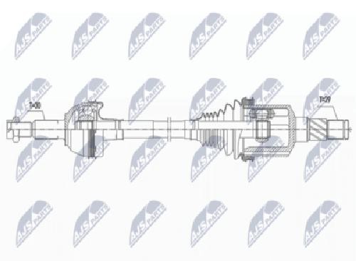 Original NTY Drive Shaft NPW-CH-116 For Tesla