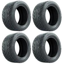 (4) GTW Fusion GTR Steel Belted Radial 23" Golf Cart Street Tires 255/45-R14