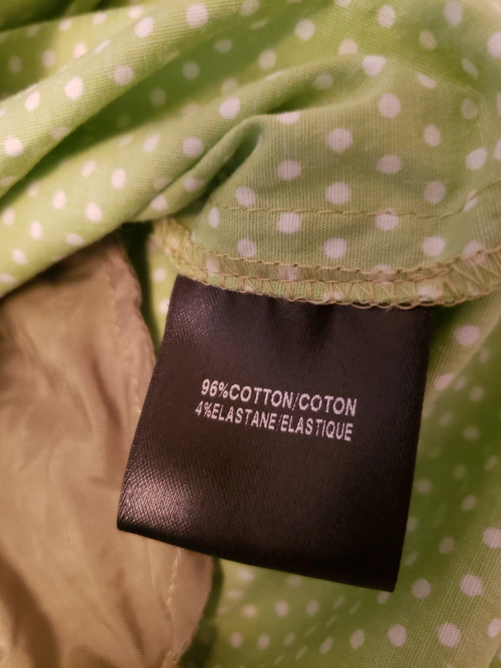 Falda Lafayette 148 New York verde con lunares blancos talla 10 Foto 4 de 4