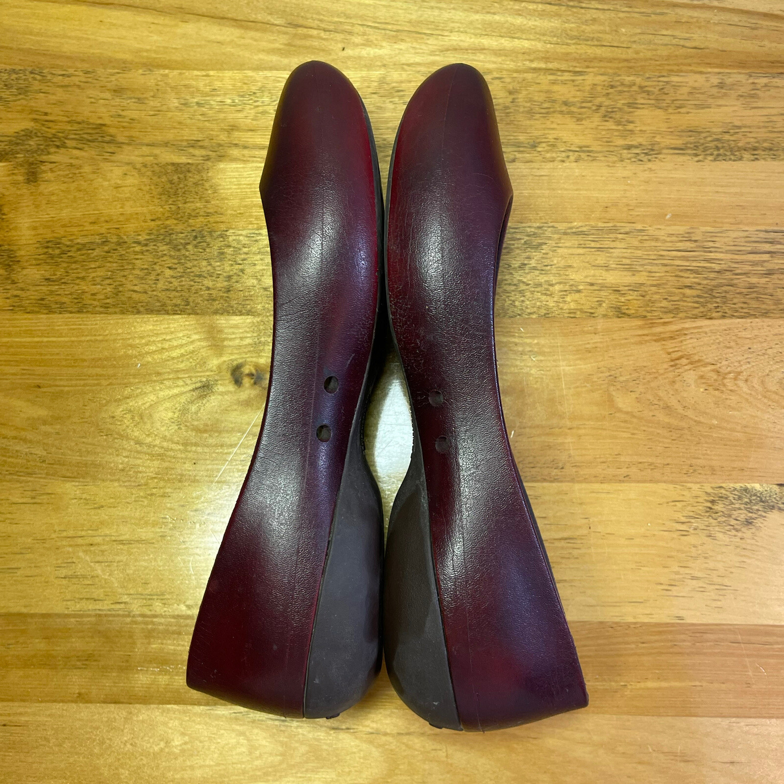 Crocs At Work Ballet Flats Eggplant Wine Maroon Comf… Gem