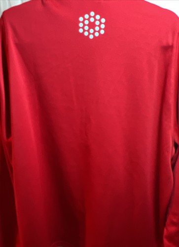 Men’s Long Sleeve Puma Shirt Sport Lifestyle Red Embroidered Logo 3/4 Zip Sz XXL - 第 3/10 張圖片