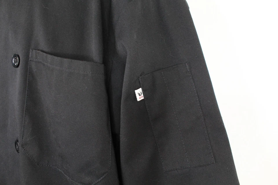 Uncommon Threads Chef Coat Adult Small Black Short Sleeve - Image 3 of 4