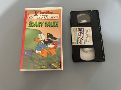 walt disney cartoon classics scary tales vhs volume 3 clam shell case as is