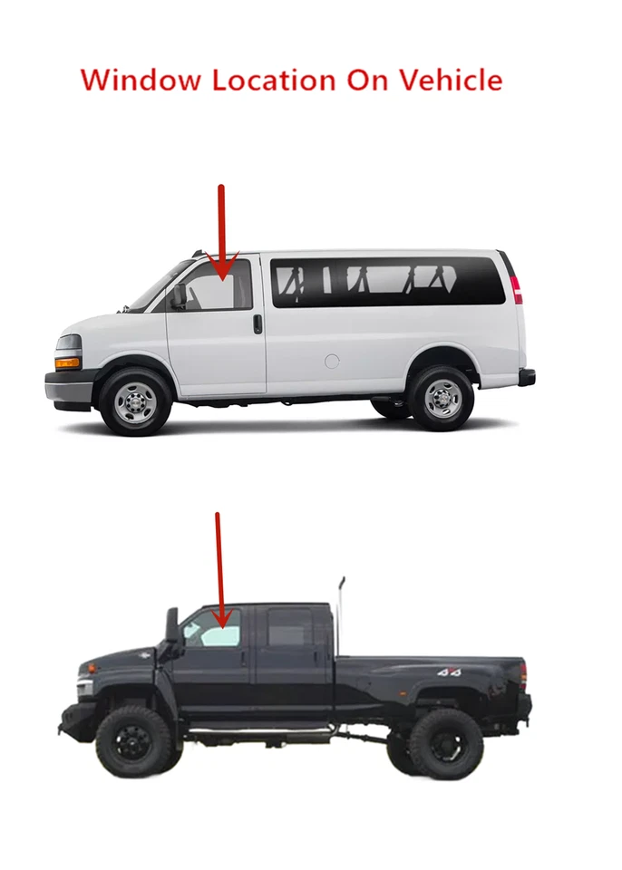 Fit 96-25 GMC Savana 03-09 Topkick Driver Left Side Front Door Window Glass - Imagem 2 de 4