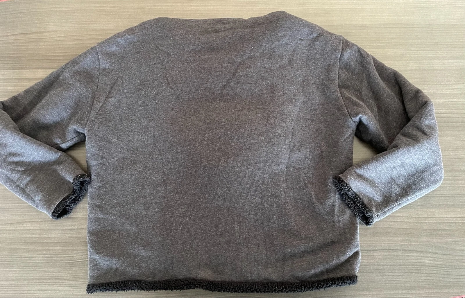 UNDERCOVER Victoria's Secret ROSA Felpa con Cappuccio Foderata Sherpa Full Zip Reversibile Nera Media?