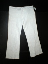 New NWT Authentic Designer Womens 2 Jo No Fui White Crop Pants 38 IT Italy 3/4 