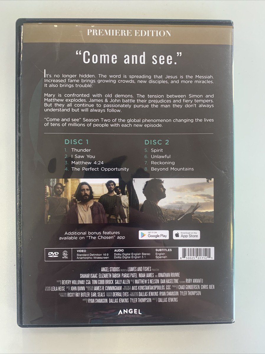 The Chosen Season Two DVD TV SHOW DISC SET Angel Studios *No