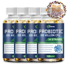 120 Digestive Enzymes Prebiotic & Probiotics Gas, Constipation & Bloating Relief