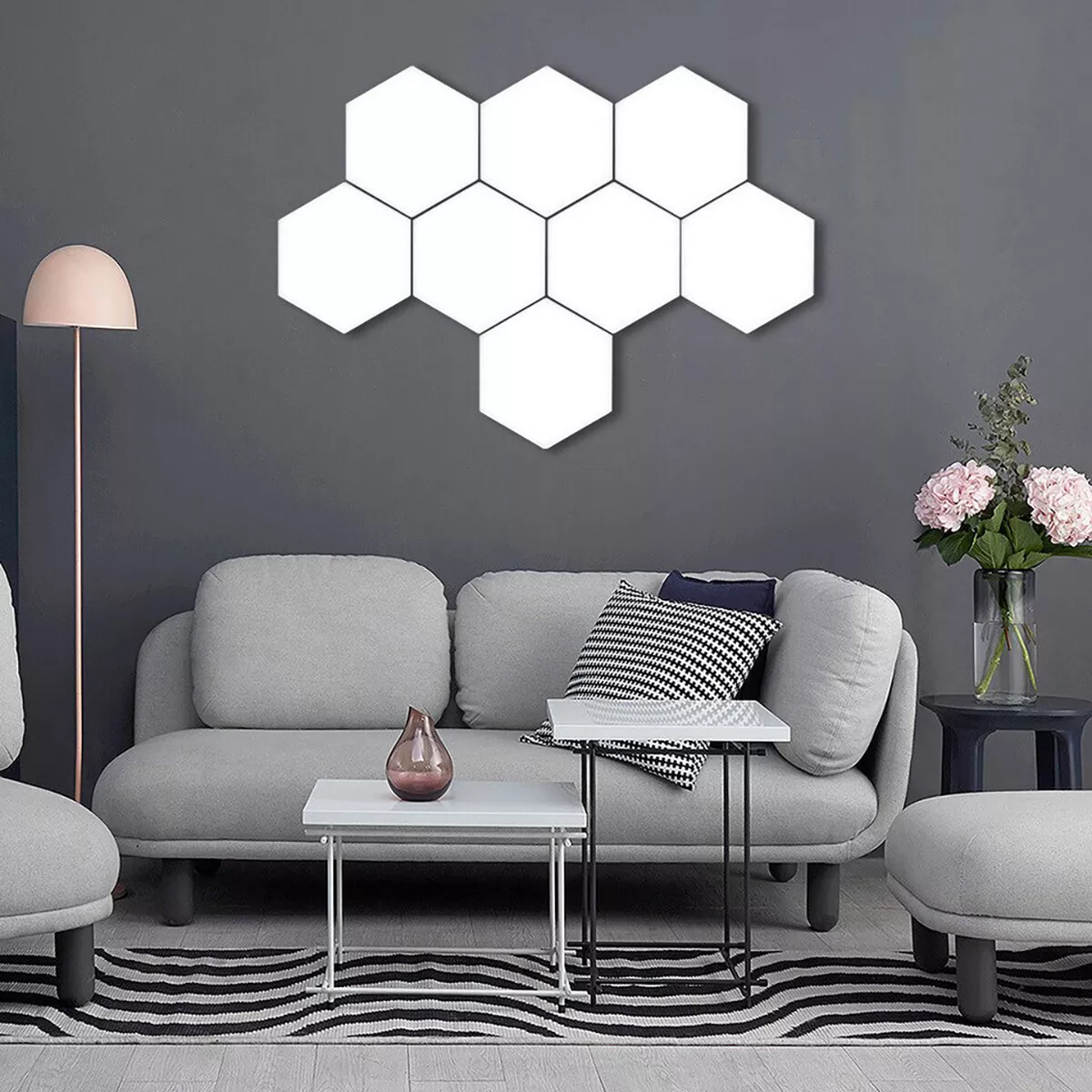 Hexagonal on sale touch lamp