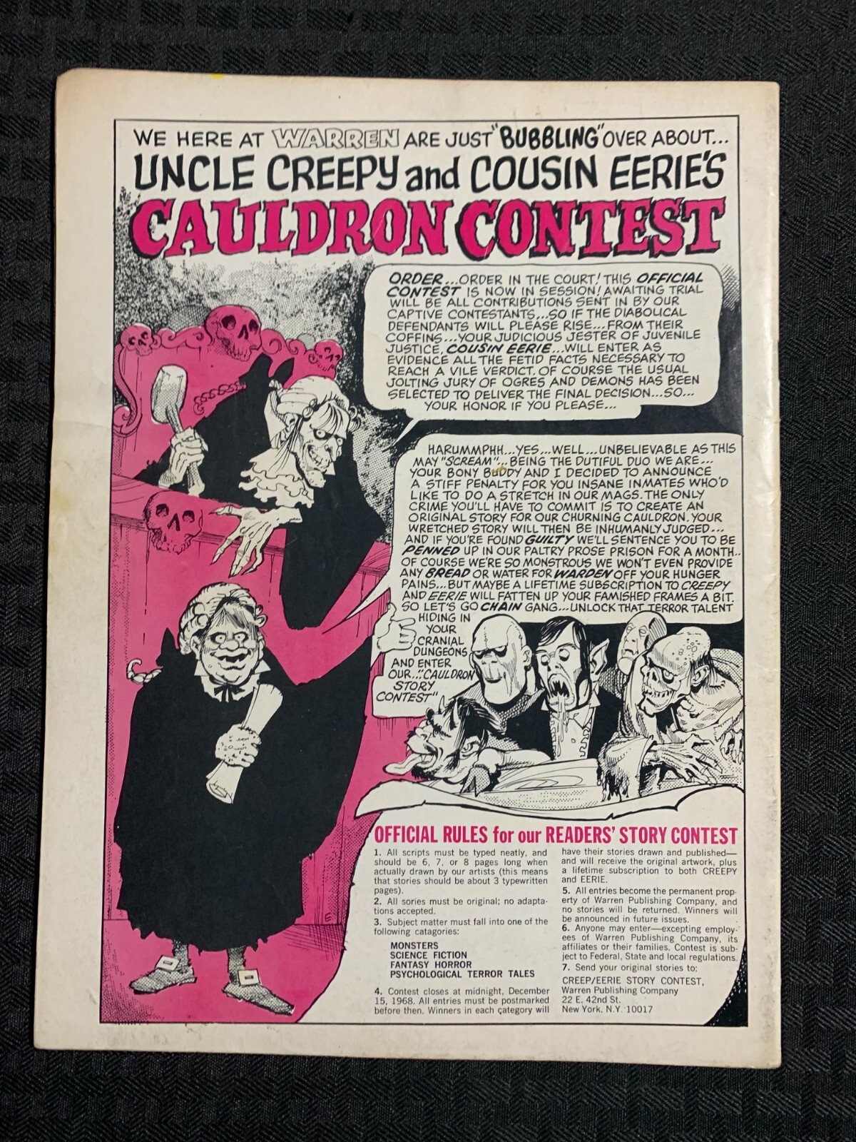 1968 CREEPY Warren Horror Magazine #23 G/VG 3.0 Tom Sutton Cover | eBay