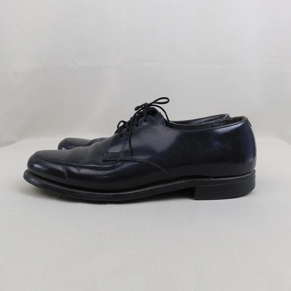Zapatos de vestir vintage de cuero para hombre Sears Roebuck 9D negros #1326 Foto 3 de 4