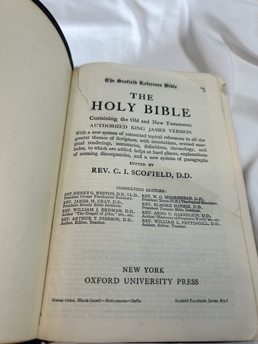 Scofield Edición de Referencia Santa Biblia Concordancia Cuero Marrón 1945 Copyright - Imagen 3 de 6