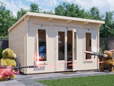 Log Cabin Garden Office Man Cave Summer House Outdoor Room 4m x 3m Dunster House