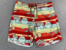 Patagonia Wavefarer Nylon Swim Surf SUP Board Shorts Men's 38 Orange -10"