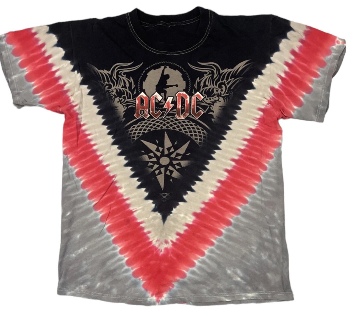 Tie-Dye AC/DC 2008-09 Black Ice World Tour Concert Tee shirt Tie-Dye AC/DC 2008-09 Black Ice World Tour Concert Tee shirt
