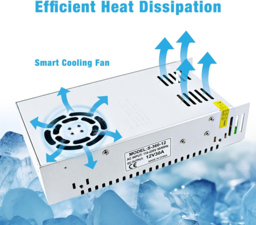 12V 30A 360W Universal Power Supply AC 110V/220V to DC 12V Regulated - Picture 5 of 12