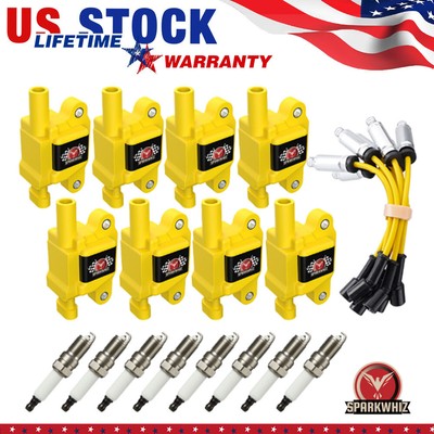 For Cadillac Escalade ESV 6.2L-V8 2007-2016 Ignition Coils & Spark Plugs W/Wires