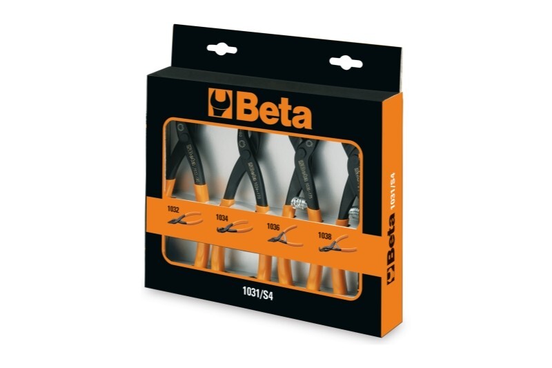Beta Circlip Pliers Set 4 Piece Internal & External, 19mm - 60mm - 1031/S4