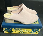 Sbicca Women's Amalia Blush Suede Mule, Sz 10 Stacked Block Heel — photo 1