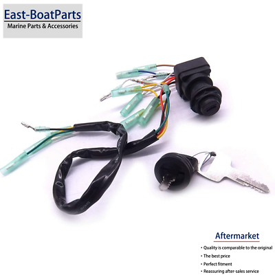 Ignition Key Switch For Yamaha Control Box 2 & 4 Stroke Outboard Push to Choke e