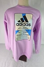 Adidas Men's Bos Box Crew Sweatshirt Logo Bliss Lilac Size XL NWT MSRP: 65