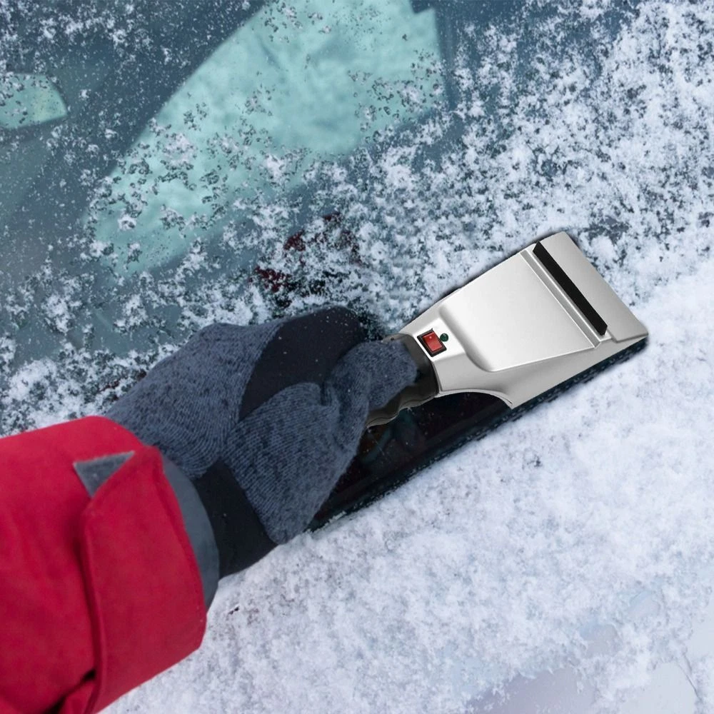 Electric Heated Snow Shovel Car Ice Scraper Windshield Defrosting