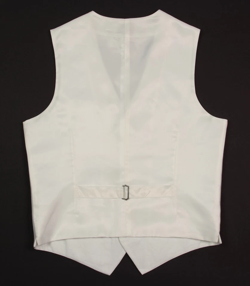 Men's PERRY ELLIS White Linen Vest XL Extra Large NEW NWT Nice! - Image 4 of 4
