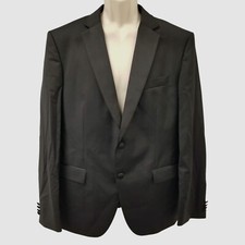 Hugo Boss Men's Black Wool Silk Two-Button Tuxedo Coat Suit Jacket Size 44R